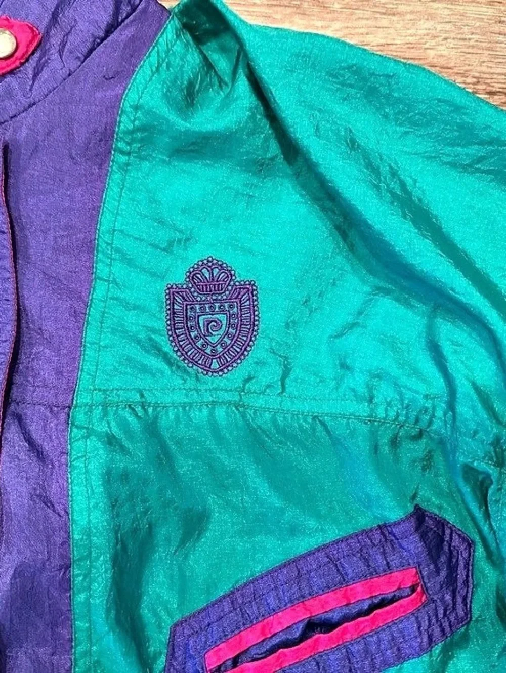 Awesome Vintage Pierre Cardin 1980s / 1990s Colorblock Nylon Tracksuit Set